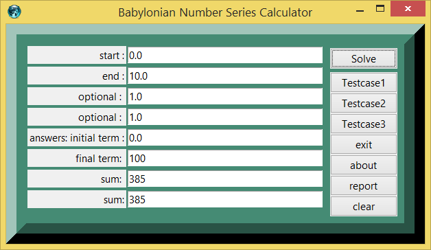 Babylonian Number Series and eTCL demo example calculator screenshot 2