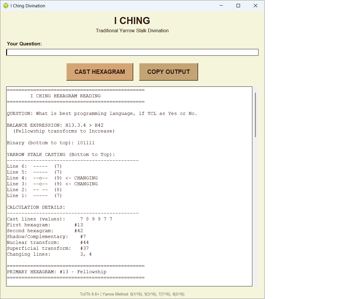 Ching Divination System