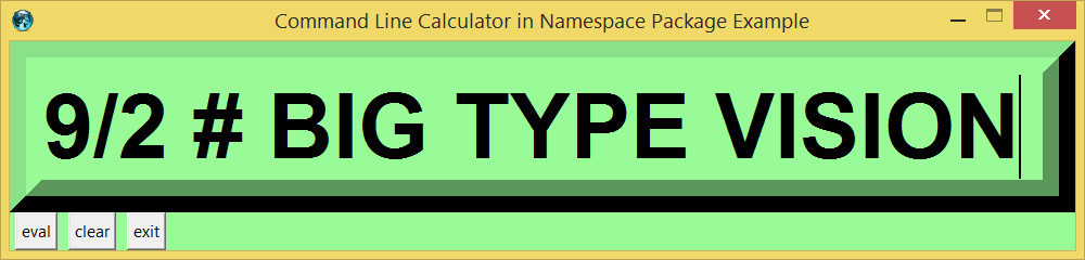 Command Line Calculator in Namespace Package Example screen.png