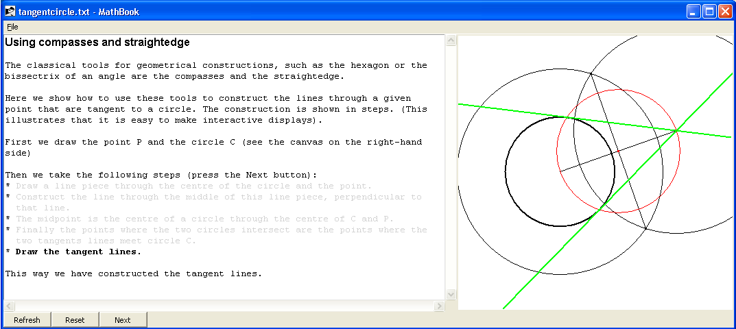 Matematical notebook - screenshot