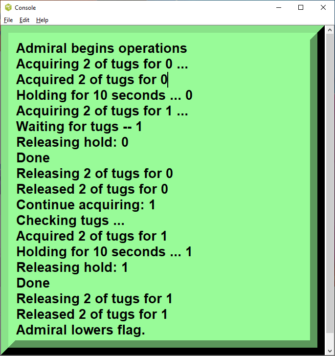 One Line Procedures Follow-up tugboats