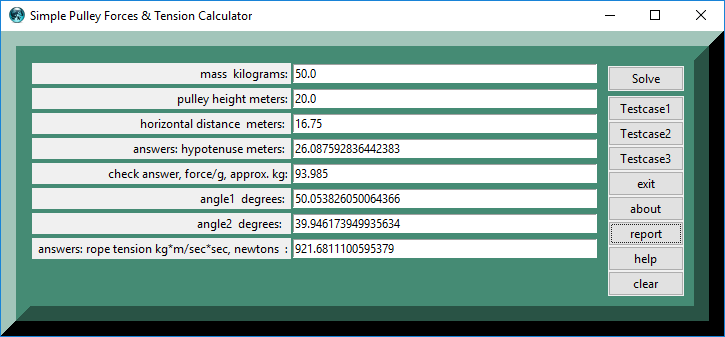 Simple Pulley Forces Tension png screenshot panel