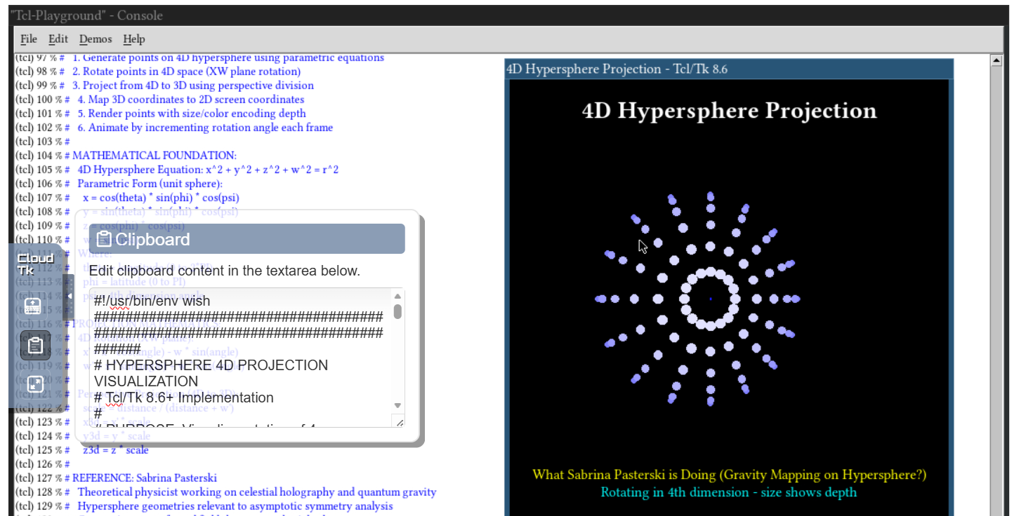 Snippets Concepts Hypersphere Simulation on Playground V9