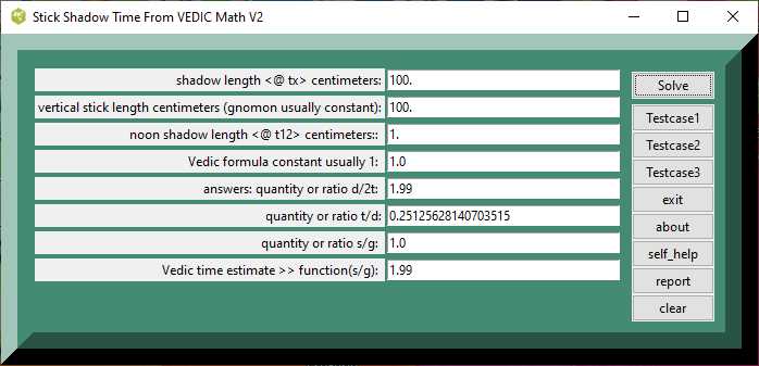 Stick Shadow Time From VEDIC Math Astronomy screenshot