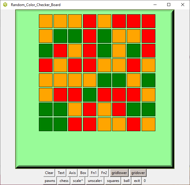 Triangular Number Multiplication Study Checker Board Random Colors