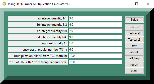 Triangular Number calculator screenshot