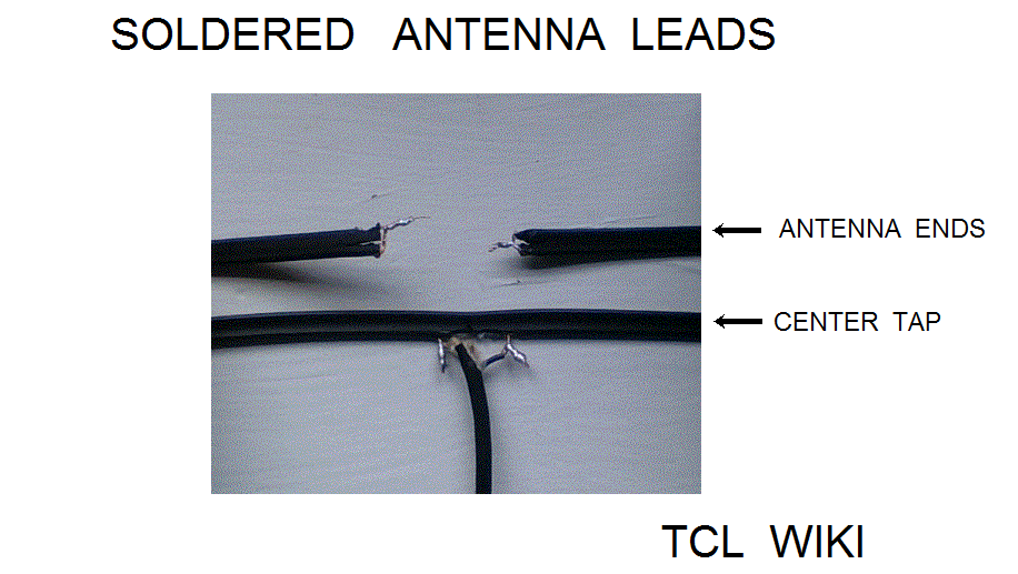Twin Lead Folded Dipole Antenna DETAIL SOLDER