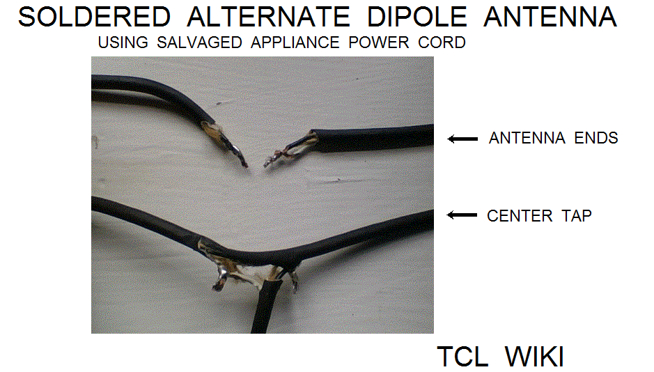 Twin Lead Folded Dipole Antenna DETAIL TINNED