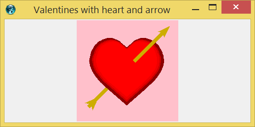 Valentines heart and arrow