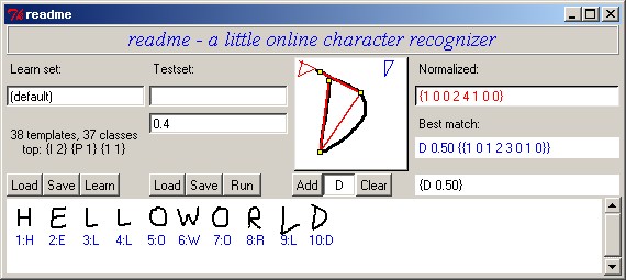 Readme A Simple Online Character Recognizer