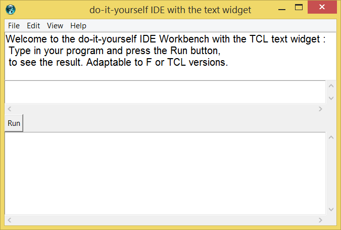 do-it-yourself IDE with the text widget screenshot png